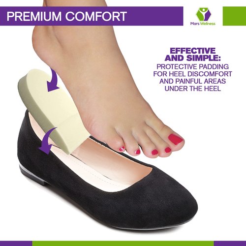 Foam Heel Cushion Pad 1/2" Non Adhesive - Foot Pain Relief (12 Pack (6 Pair))