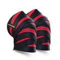 KYLIN SPORT 79" Knee Wrap (Pair) Elasticated Compression Knee Support for Cross Training WODs Gym Workout Weightlifting Fitness Powerlifting/Man and Woman (Red/Black)