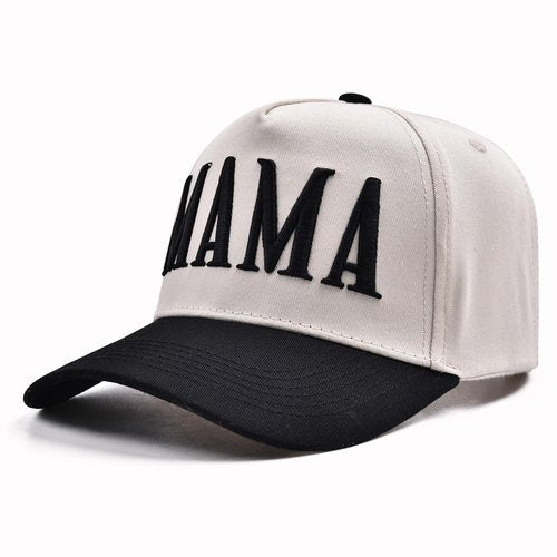 Bofemgt Mama and Mini Dad Hat- 3D Embroidered Adjustable Cotton Parent-Child Mom Baseball Caps Black