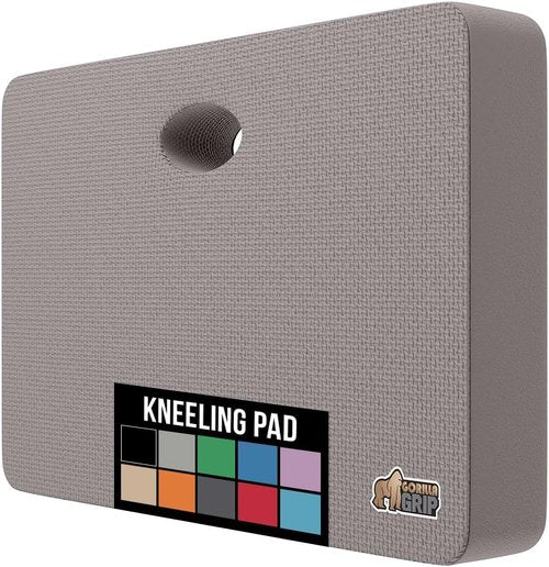 GORILLA GRIP Extra Thick Foam Kneeling Pad - Supportive Cushion for Gardening & Bath Time | 17.5x11, Gray