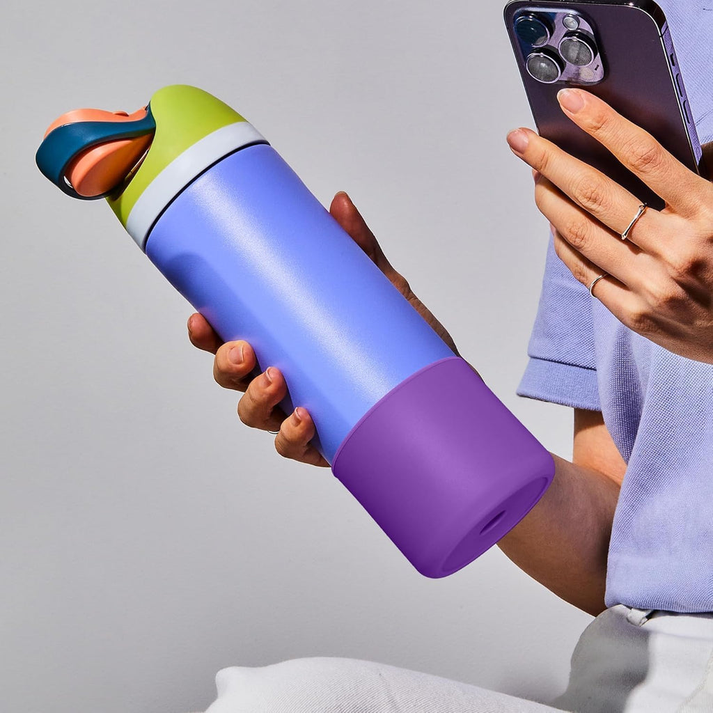 Owala Silicone Water Bottle Boot - Anti-Slip Protective Sleeve for 40 oz Stainless Steel Bottle | Purple