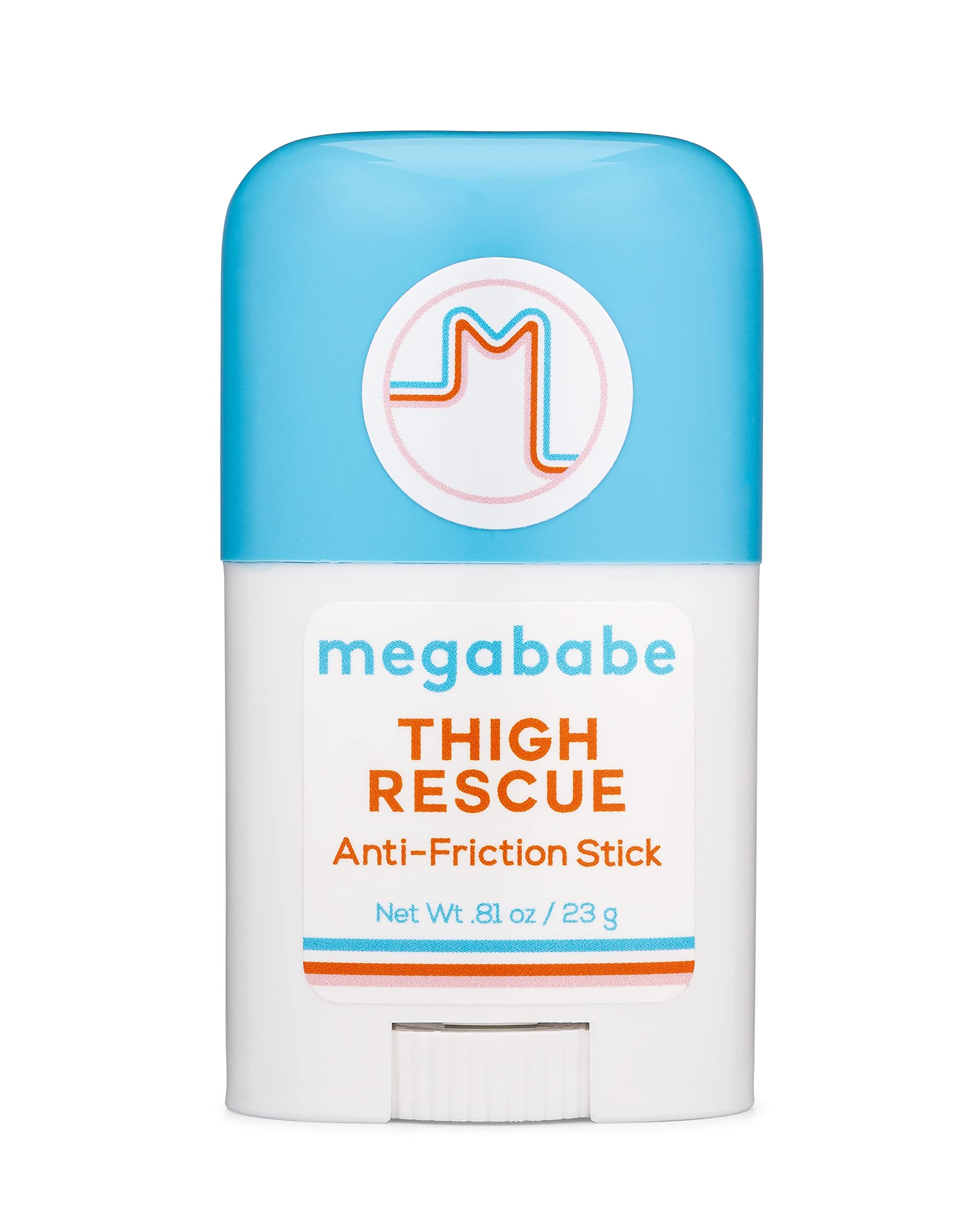Pack of 2 - Megababe Thigh Rescue Anti-Chafe Stick Travel Size Summer Vacation Essentials | Prevents Skin Chafe & Irritation | 0.81 Ounces Each