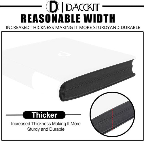 D DACCKIT Premium Comic Binder - Holds 96 Regular Comics with Sleeves | Classic White Storage Album