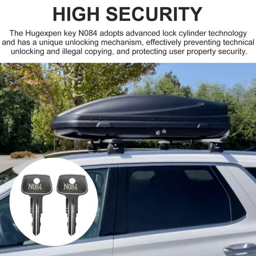Hugexpen N084 Key Replacement for Thule Rack Core, Key Cylinder for Bike Rack Lock, Roof Cargo Lock, Roof Rack Locks, Cross Bars, Towers, Ski Rack Etc