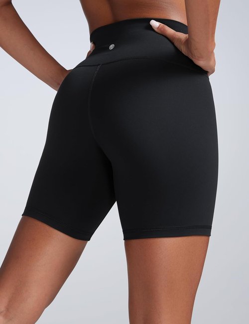 CRZ YOGA Biker Shorts - High Waisted Butterbreeze Athletic Wear for Gym & Yoga | 6'' Tummy Control
