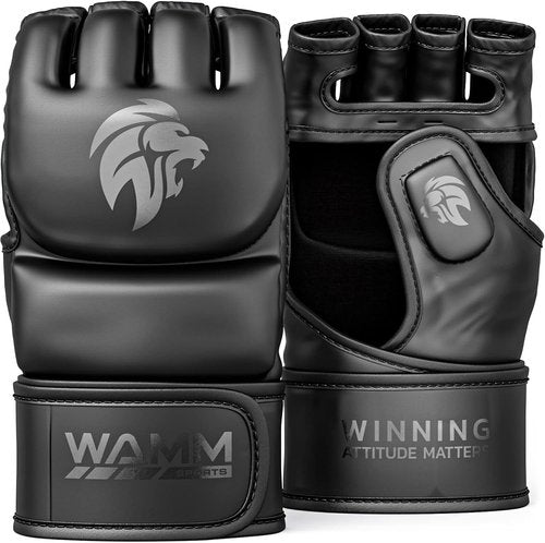 MAXForce EVE MMA Gloves - Anti-Injury Shock Absorbent Design | Half Finger, Open Palm for Muay Thai & Sparring