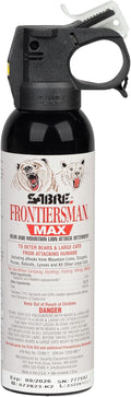 SABRE Frontiersman MAX Bear Spray - Maximum Strength, 40 ft Range, EPA-Registered, 7.9 oz | Outdoor Hiking & Camping Safety