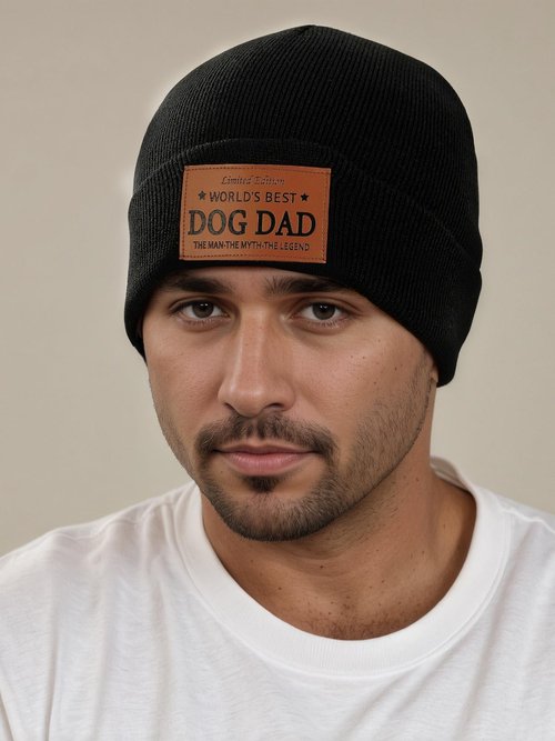Dog Dad Gifts Best Dog Dad Ever Beanie Hat Animal Lovers Christmas Stocking Stuffers Birthday Stuff Black