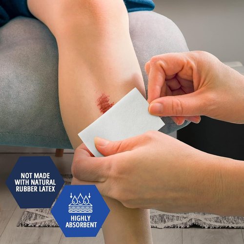 Med Pride Sterile Non-Stick Wound Pads - Highly Absorbent & Painless Removal | 2x3 Inch (Pack of 100)