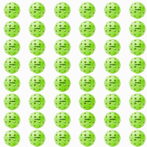 Navona 48 Pack Premium 40-Holes Outdoor Pickleball Balls, Meet USAPA Official Requirement, Perfectly Balanced, High Bounce True Flight, Durable Outdoor Pickleball Set