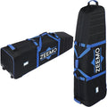 ZEEMO Golf Travel Bag, Mid-open Protective & Wheeled Airline-Approved Case for Clubs, Stand&CartBag, Waterproof Soft-Sided Cover Made of Heavy Duty Oxford, Black