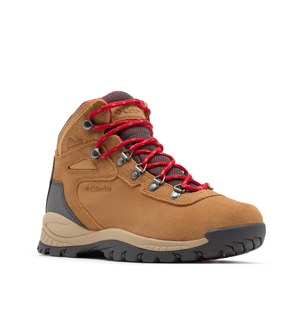 Columbia Women's Newton Ridge Plus Waterproof Amped, 2024 Elk/Mountain Red, 9.5