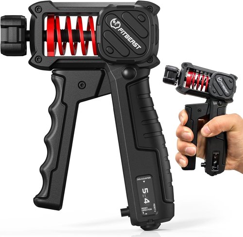 FitBeast Grip Strength Trainer - Adjustable Hand Gripper with Built-In Counter | 30–130LB for Home & Office Use