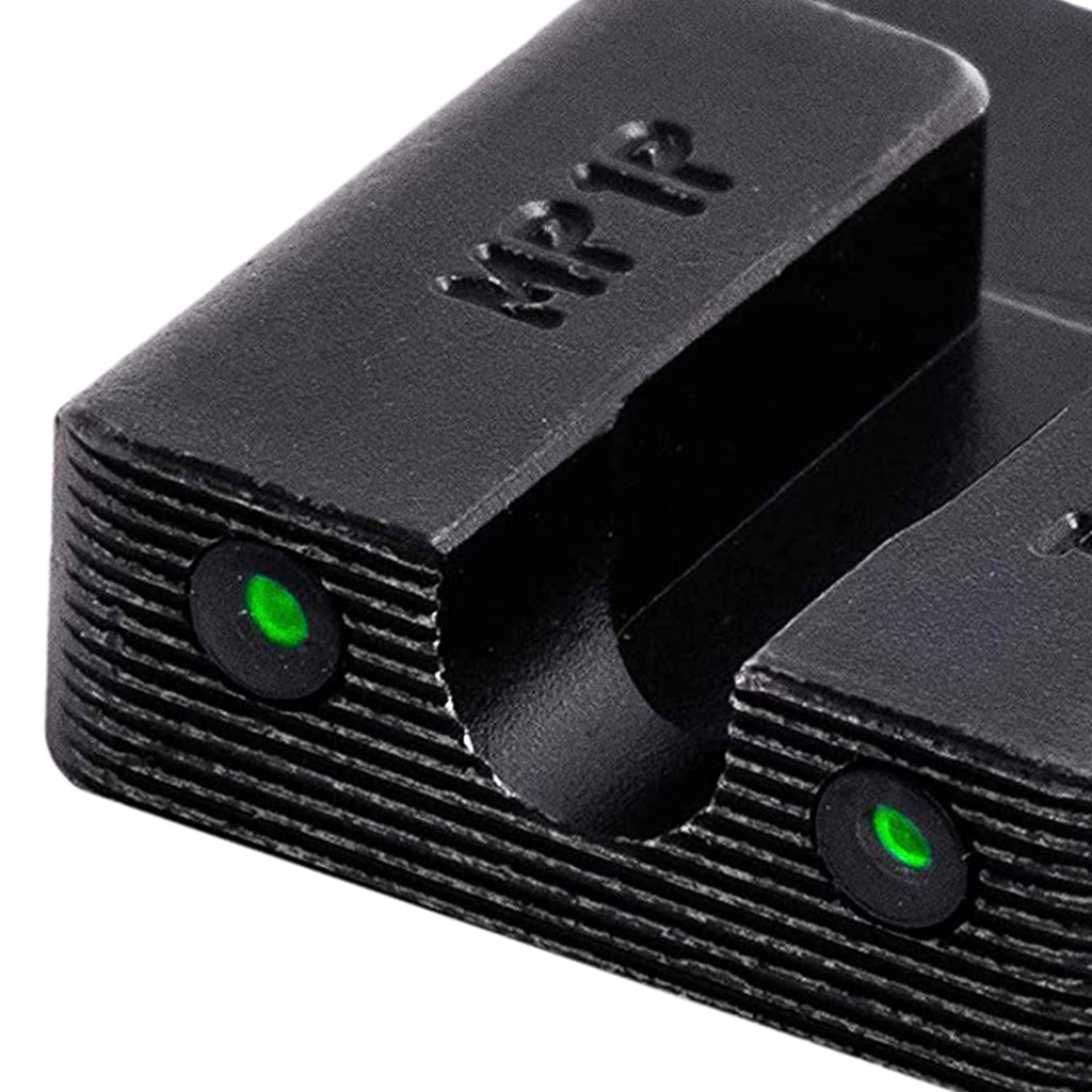 TRUGLO Tritium Pro Night Sights, Compatible with Smith & Wesson M&P Series | Glow-in-The-Dark Front & Rear Gun Sight Set with Orange Focus Lock Front Ring
