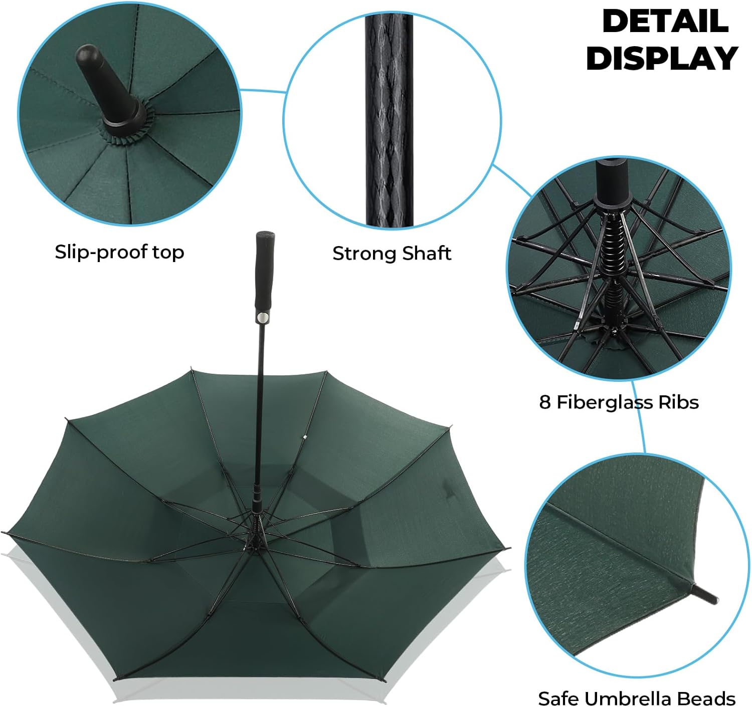 ZDSSM Automatic Open Golf Umbrella - Extra Large 54/62/68/72 Inch Windproof & Waterproof Design