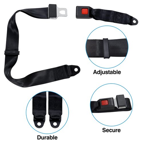 iLSKW Golf Cart Seat Lap Strap Belts Kit Universal Golf Cart Belt Kit Front Rear for EZGO, Yamaha, Club Car, Go Kart, UTV a Pair Not Include Bolts