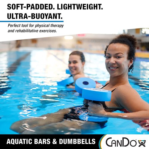 CanDo 20-4021B Aquatic Swim Bar and Dumbbell for Hydrotherapy, Swimming, Water Aerobics and Rehab