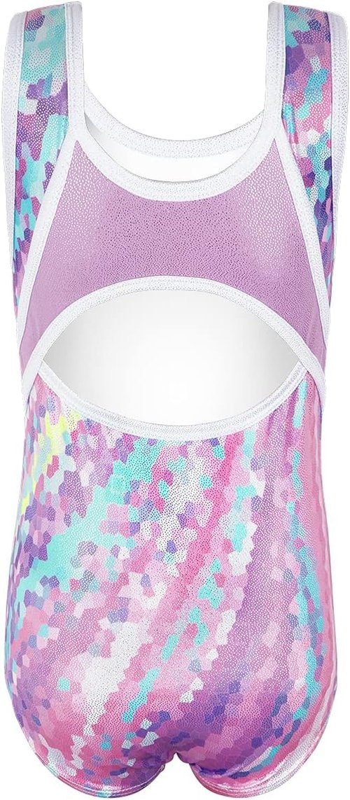 EQSJIU Girls Gymnastics Leotard - Sleeveless Ballet Dance Outfit for Toddlers & Kids (Ages 1-10)