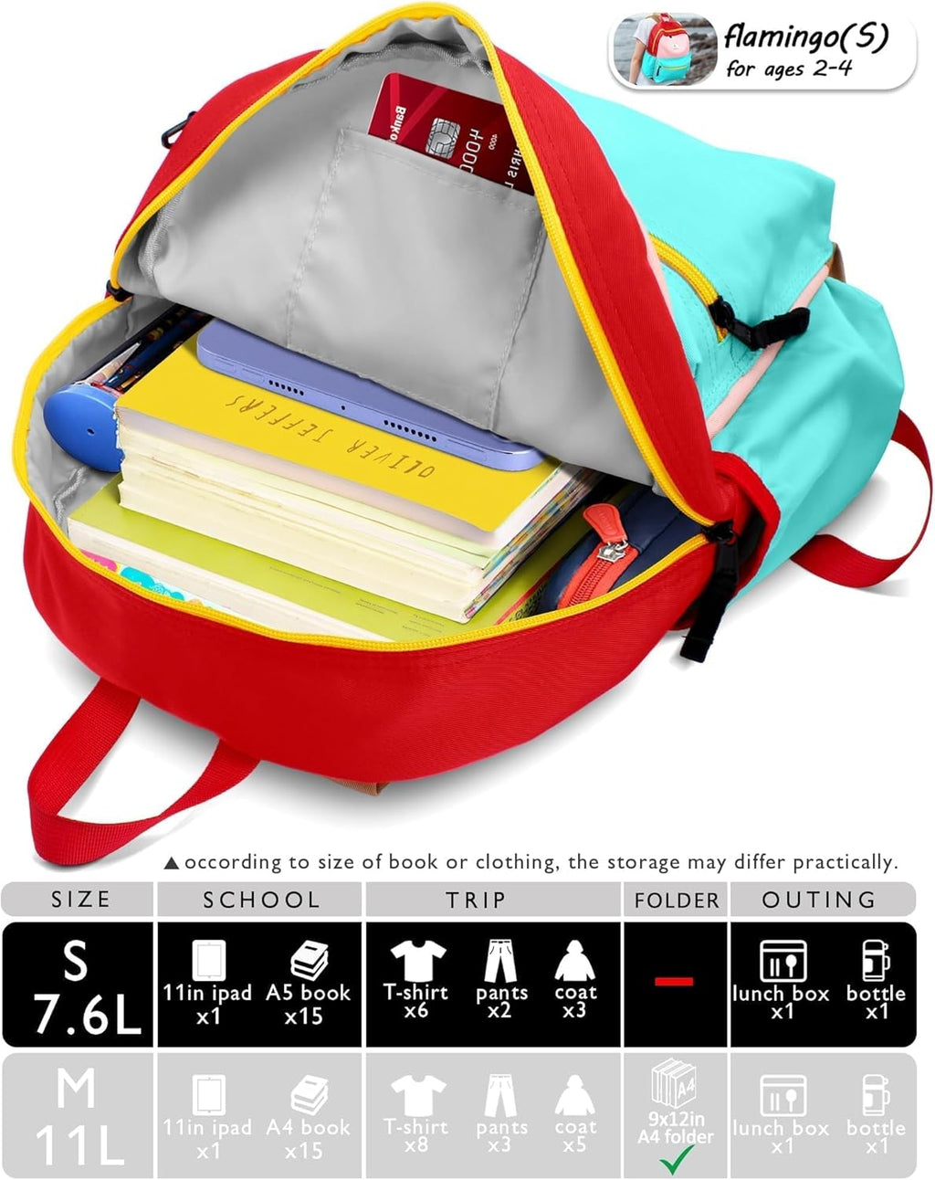 Skiennix Preschool Toddler Backpack - Mini School & Travel Bag for Boys and Girls | 11.6" Height