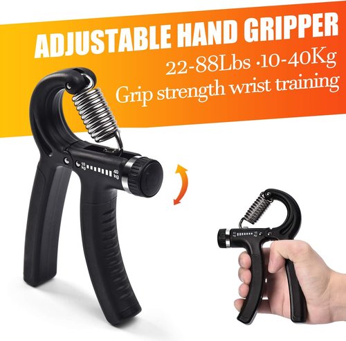 Grip Strength Trainer - 7 Pack Adjustable Finger Stretcher Resistance Bands | Hand Gripper & Stress Ball