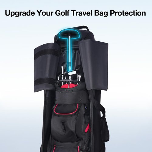 Gofly Golf Travel Bag Support Pole, Adjustable Aluminum Alloy Golf Stiff Arm Club Protector Stick, Telescopic Golf Travel Bag Support Rod Accessories for Airline Travel, Prevent Club Damage and Impact