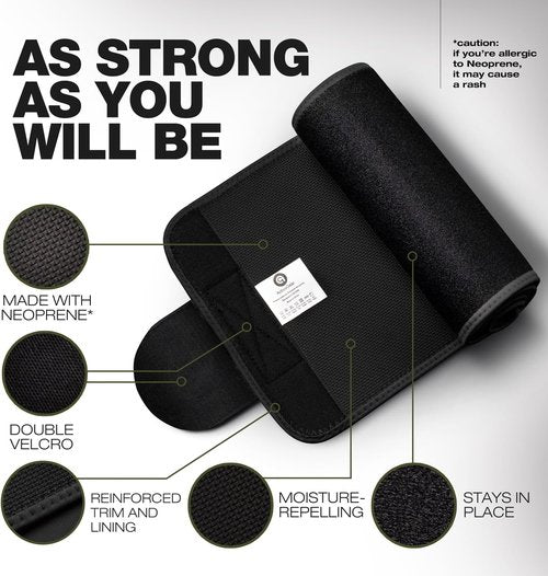 ActiveGear Premium Waist Trimmer - Sweat-Enhancing Trainer Belt for Men & Women | Adjustable Fit