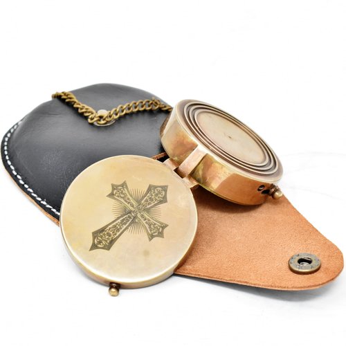A S Handicrafts Engraved Compass, Confirmation Gift Ideas, Baptism Gifts Keepsake Compass Cross & Be Strong & Courageous, Confirmation Gift Ideas, Heavenly Gift Of Faith. Missionary, Birthday Gift,