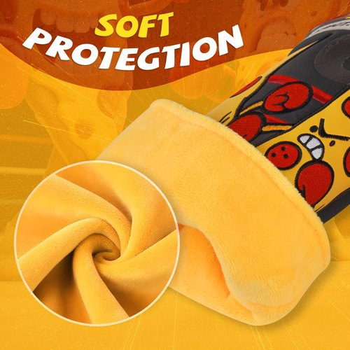 LZFAN Golf Club Head Cover Golf Head Cover Driver Headcover Fairway Wood Headcover Hybrid Club Head Cover Heavy Embroidered Pizza