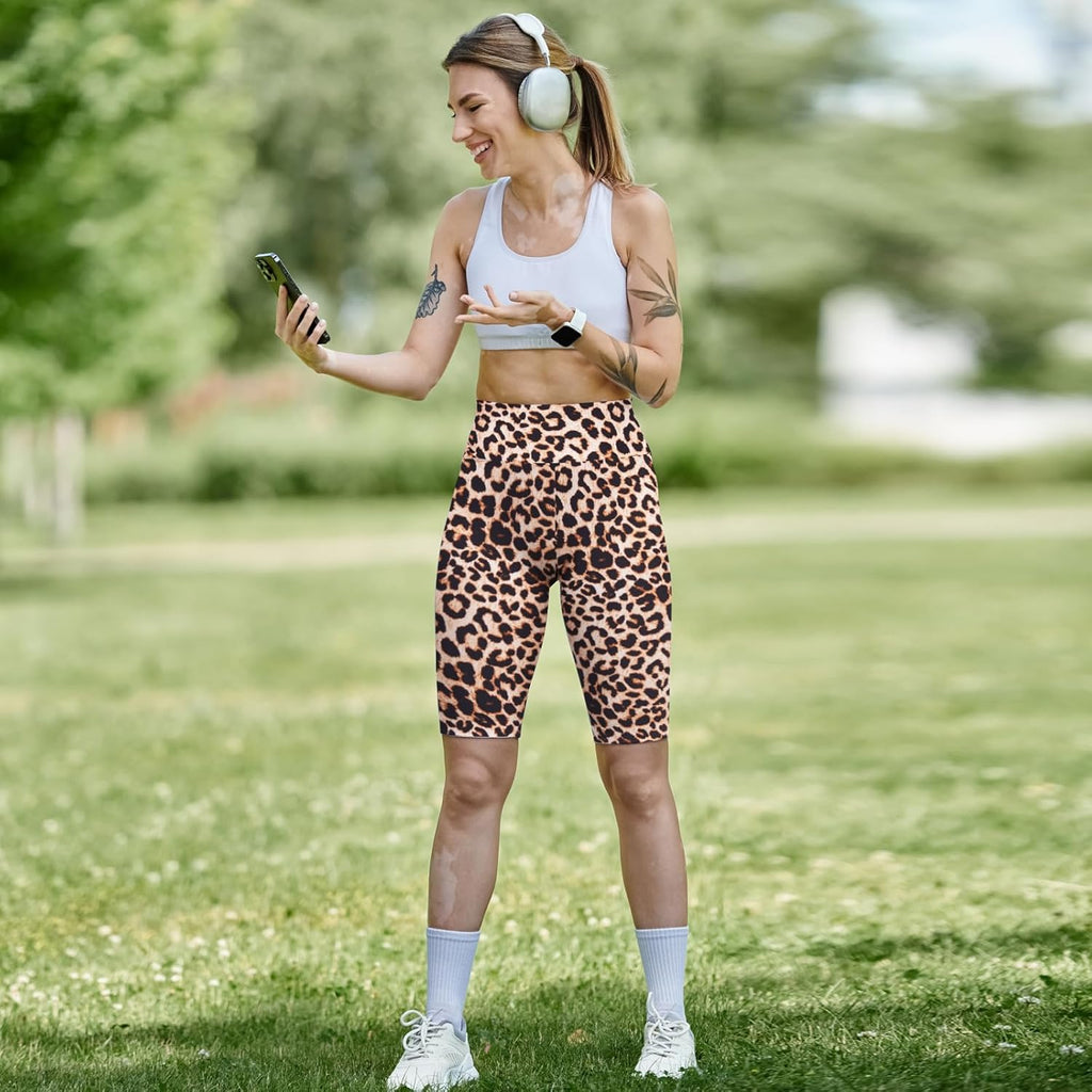 Skiennix Biker Shorts for Women - 3 Pack Black High Waisted Tummy Control for Gym & Yoga