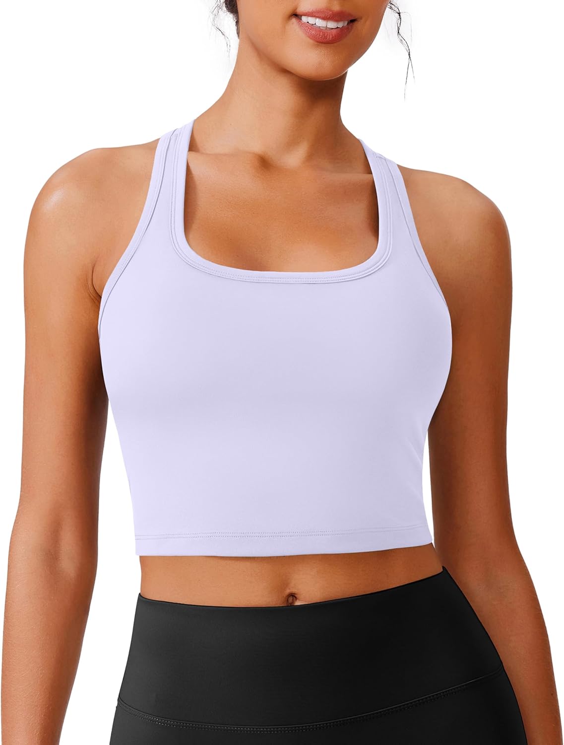 PINSPARK Sports Bra - Longline Racerback Design for Women | Padded Yoga Workout Top