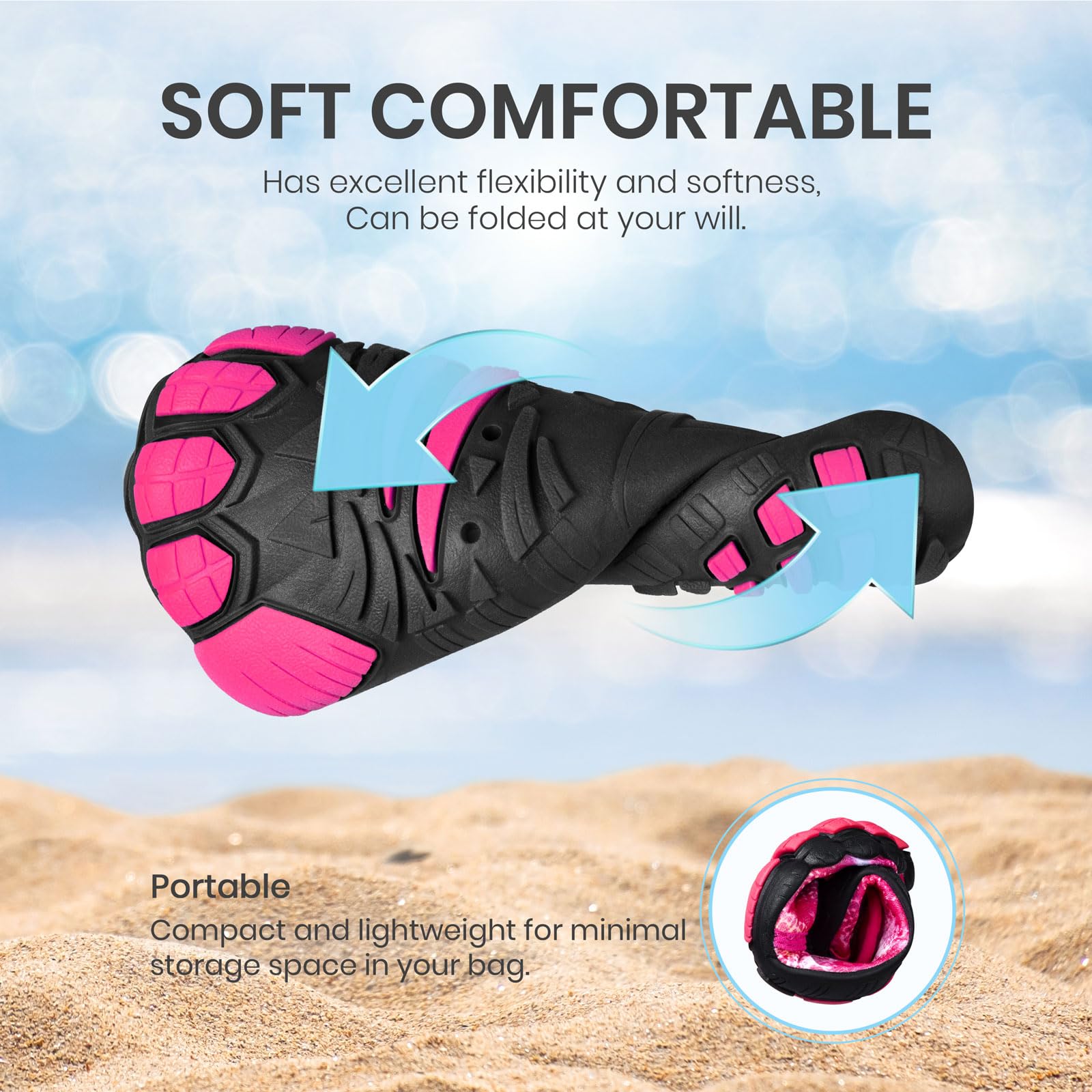SEEKWAY Barefoot Water Shoes for Kids - Wide Toe Box and Quick-Dry Sand Shoes Toddler for Hiking Swim Beach Pool Kayak Sport Accessories, Camping Essentials Non-Slip for Boys Girls Sizes