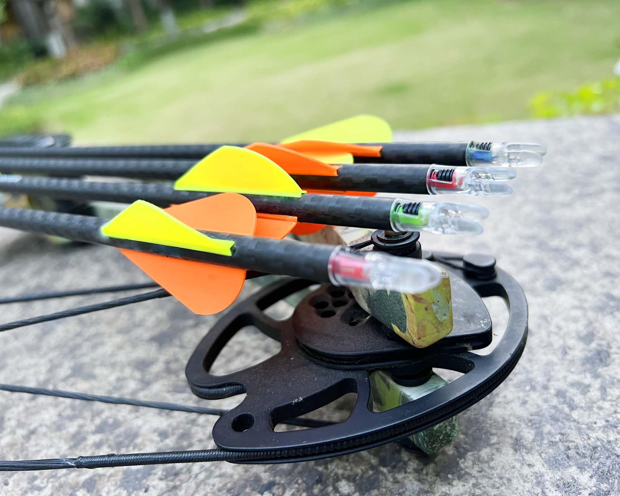 CosiComu GT Lighted Nocks for Arrows with .246 Inside Diameter Bolts with ON/Off Switch Light up Knocks Compound Bow LED Arrow Nocks for Hunting Shooting 6-Pack