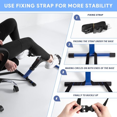 Folding Pedal Exerciser - Mini Under Desk Bike with LCD Display for Arms & Legs Workout | Portable Fitness Machine for Adults & Seniors