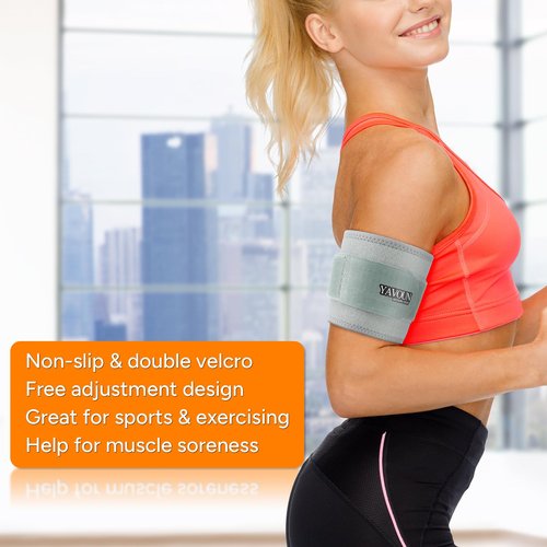 YAVOUN Bicep ＆ Tricep Compression Sleeve/Wrap - Tricep Tendonitis, Bicep Tendonitis - Pain Relief for Bicep and Triceps Muscle Strains, Compression Arm Support