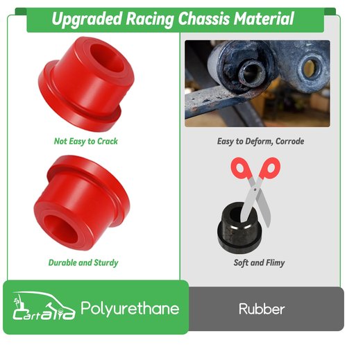 Cartalia Golf Cart Front Lower Leaf Spring & Upper A-Arm Bushing Sleeve with Bolts Kit for Club Car Precedent 2004-up, Tempo & Onward 2017-Up, Replace Polyurethane Bushing Sleeve Screw OEM # 102956201