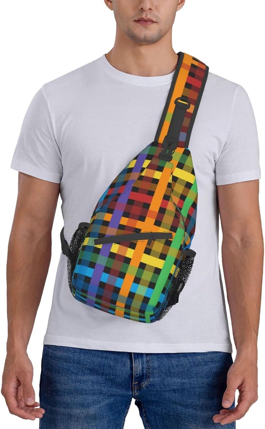 Skiennix Rainbow LGBT Gay Pride Sling Backpack - Versatile Crossbody Chest Bag for Travel & Hiking