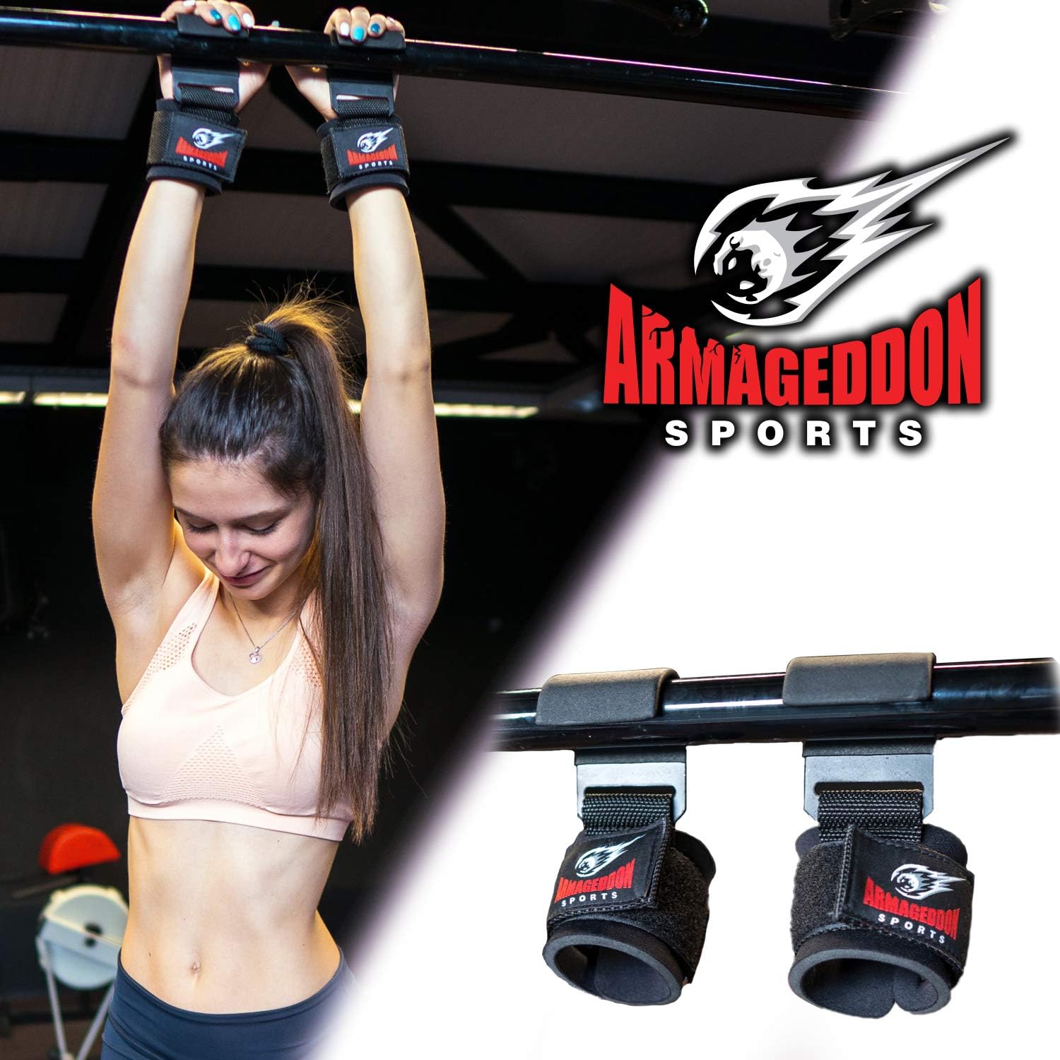Premium Deadlift Straps - Weight Lifting Grips for Enhanced Performance | Durable Gym Hooks