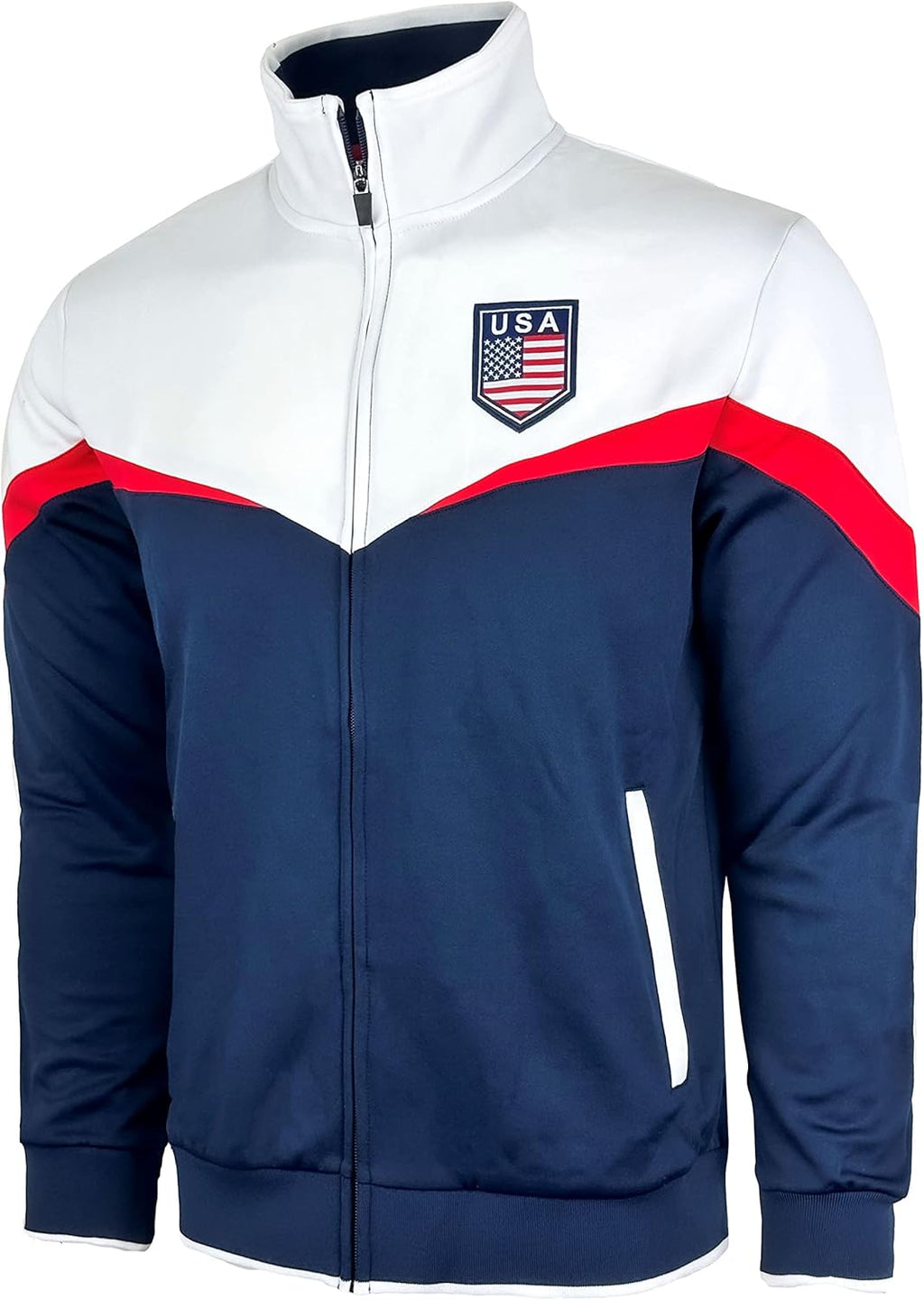 USA Boy's Track Jacket - Youth Full Zip Sweater with Zipper Pockets | Comfortable Fit
