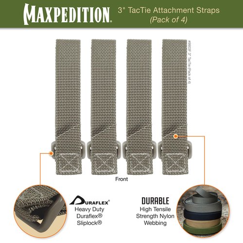 Maxpedition 3-Inch TacTile - Pack Of 4 (Foliage Green)