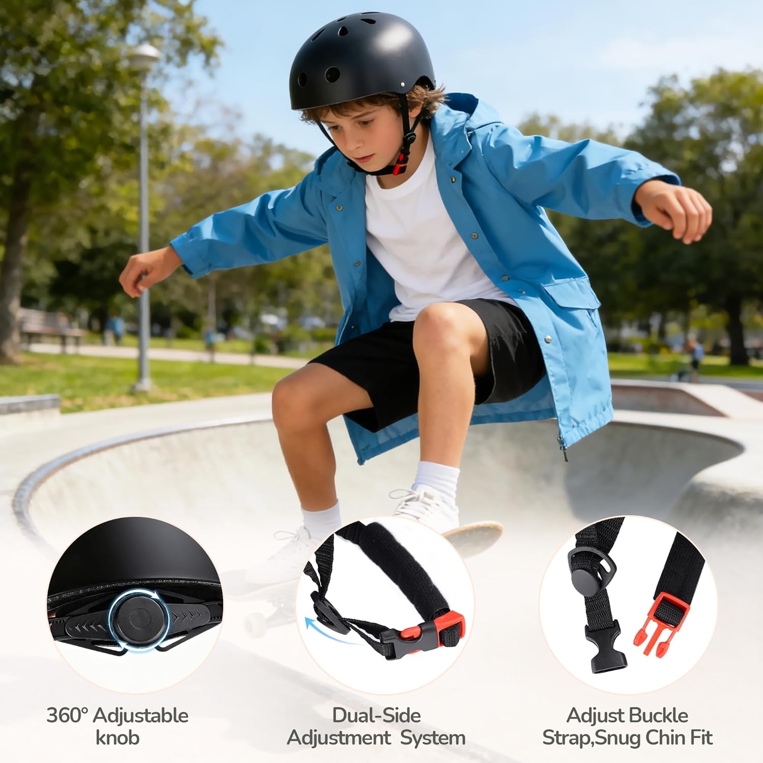 Skiennix Kids Bike Helmet - Adjustable Lightweight Safety Gear for Ages 1-14 | Multi-Sport Use