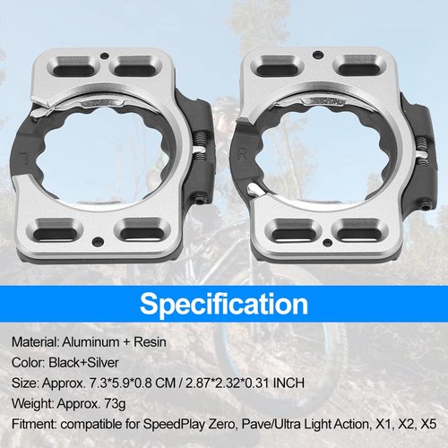 Road Bike Cleats, 1 Pair Quick Release Cycling Pedal Cleat Cover for Zero