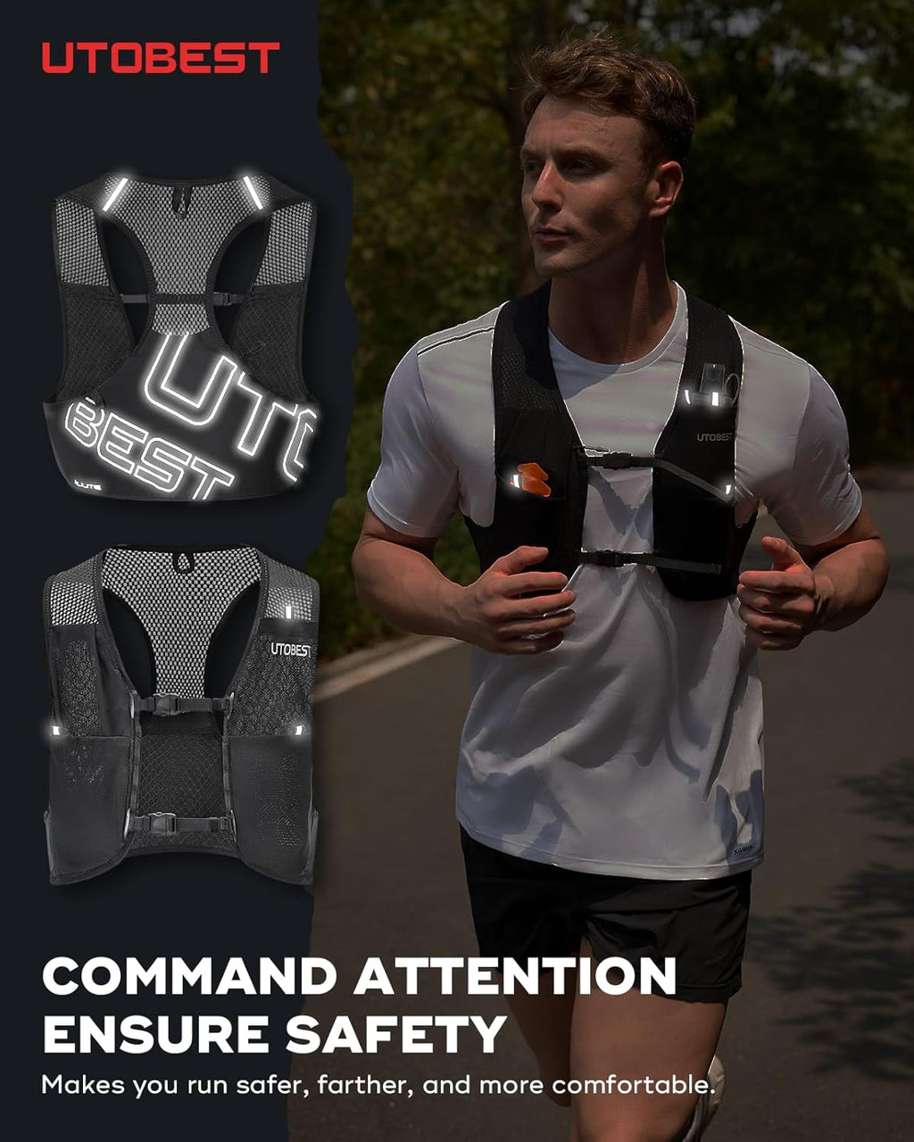 UTOBEST Ultra-Light Running Vest | Breathable Hydration Gear for Trail Hiking & Jogging