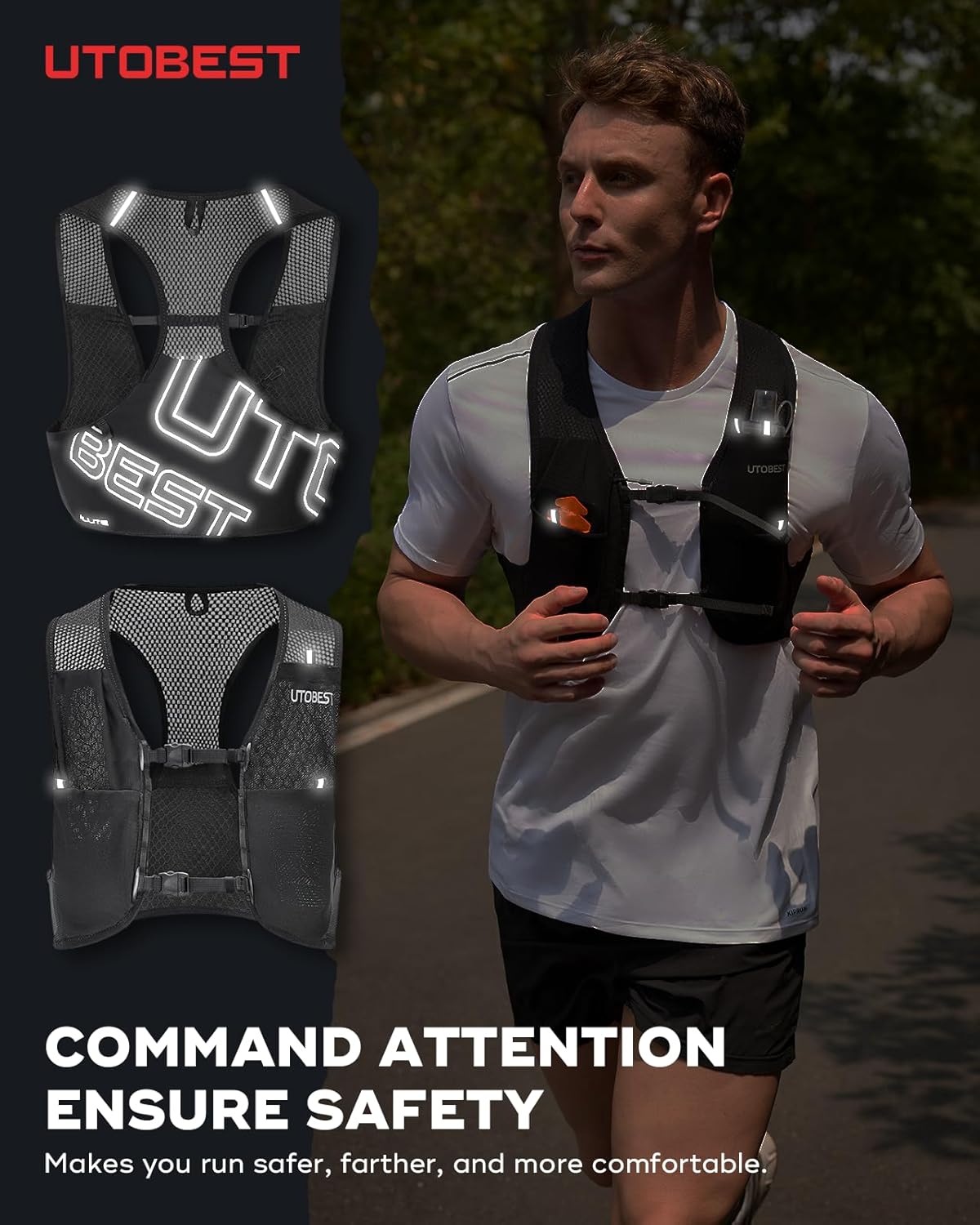 UTOBEST Ultra-Light Running Vest | Breathable Hydration Gear for Trail Hiking & Jogging
