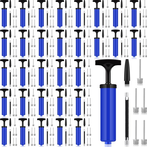 Fumete Ball Pump Kit - 100 Sets Portable Air Pump with Needle Nozzle & Extension Hose | Ideal for Sports Balls