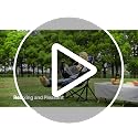 ZENPETIO Heavy-Duty Camping Chair with Footrest & Thick Cushion Black & Grey – Supports 500 lbs