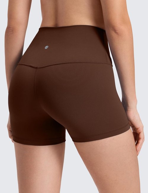 CRZ YOGA Biker Shorts - High Waisted Butterluxe Spandex for Women | 4-Inch Workout & Yoga