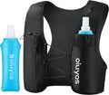 Oiuyos Running Vest for Women Men - USA Design - Adjustable Chest Straps Running Hydration Vest with 500ml Soft Flask - Lightweight Reflective Hydration Backpack