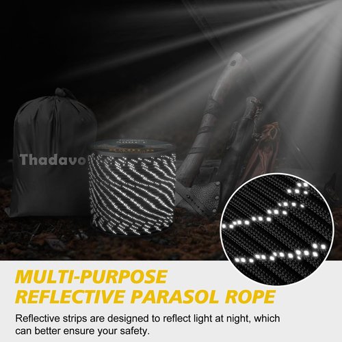 **Skiennix Reflective Paracord Rope - 850lb Strength, 4mm, 200ft Length for Camping & DIY Projects**