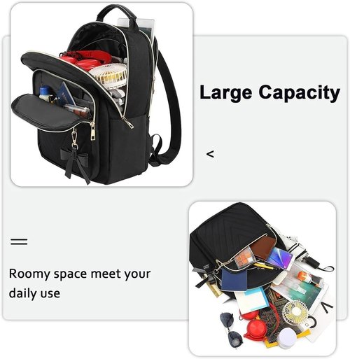 MATEIN Mini Backpack - Waterproof Stylish Daypack Purse for Women | Lightweight Casual Travel Bag - Black