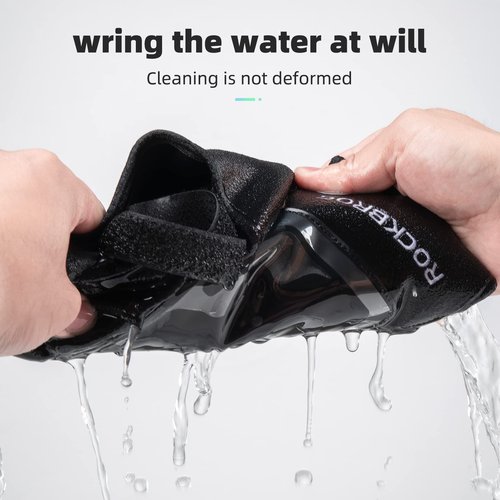 ROCKBROS Bike Sweat Guard Road Bike Sweat Net Bicycle Trainer Roller Sweat Absorb Guard Strap Net Cover Bike Frame Sweat Guard with Phone Pouch TPU Touch Screen